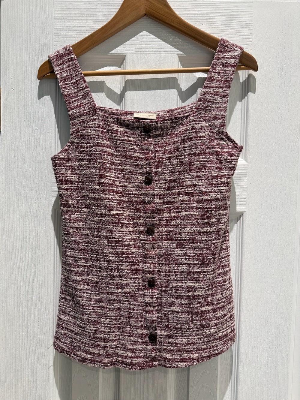 Maroon Button Down Tank